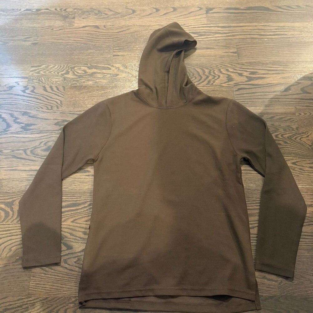 LEG3ND Outdoor UNIPRO Trek Hoodie Men's M Brown Waffle Knit Pullover